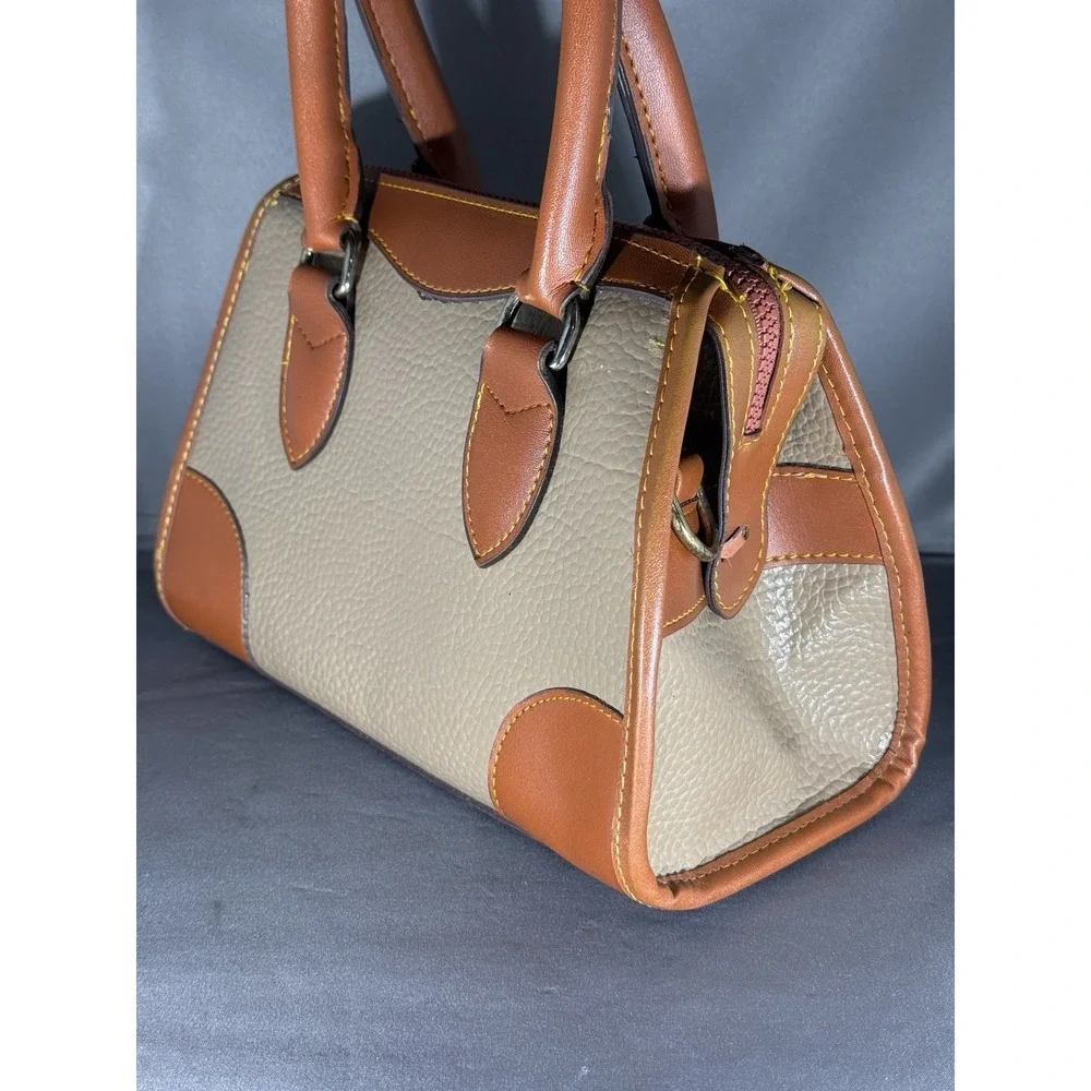 DOONEY & BOURKE Olive Tan Leather Signature Doctor Satchel Bag Made in USA